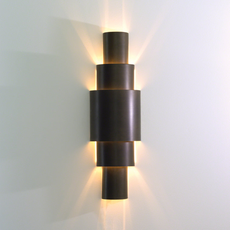 Babylon Art Deco Inspired 2-Light Antique Bronze Wall Sconce