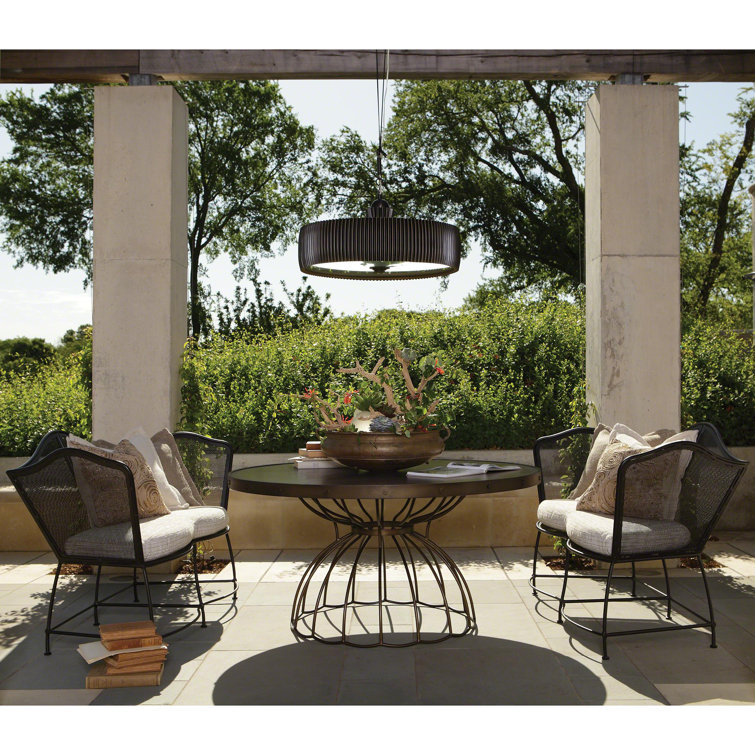 Bronze Drum 3-Light Metal Pendant with Frosted Glass Diffuser