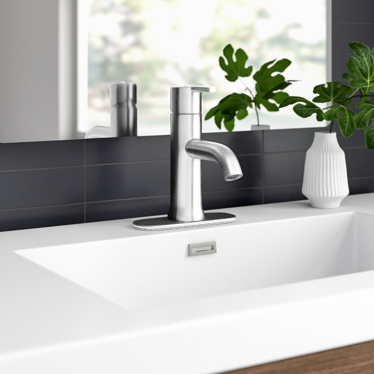 Sleek Modern Chrome Single-Handle Deck Mounted Bathroom Faucet