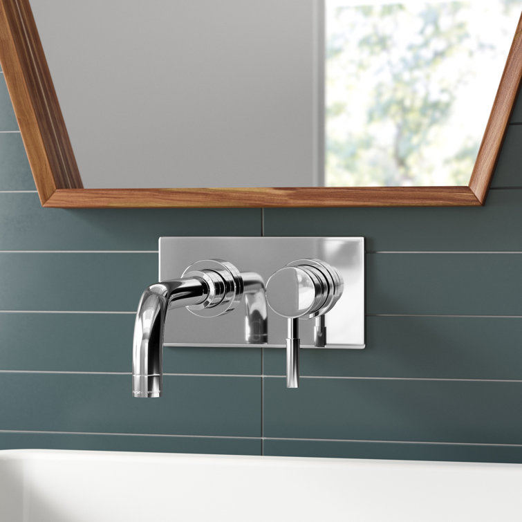 Concord Sleek Polished Chrome Single-Handle Wall Mount Bathroom Faucet