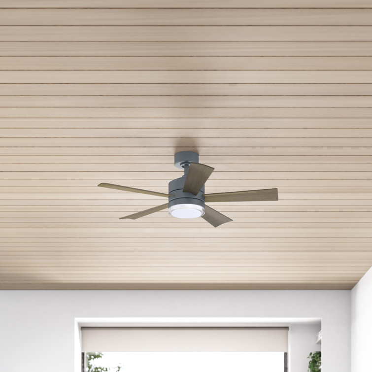 Graphite Weathered Gray 52" Smart Ceiling Fan with LED Light and Remote