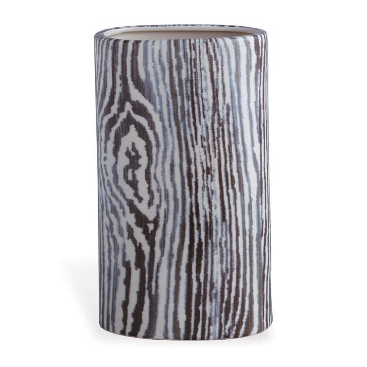 Muirwoods Oval Handcrafted Wood Grain Table Vase