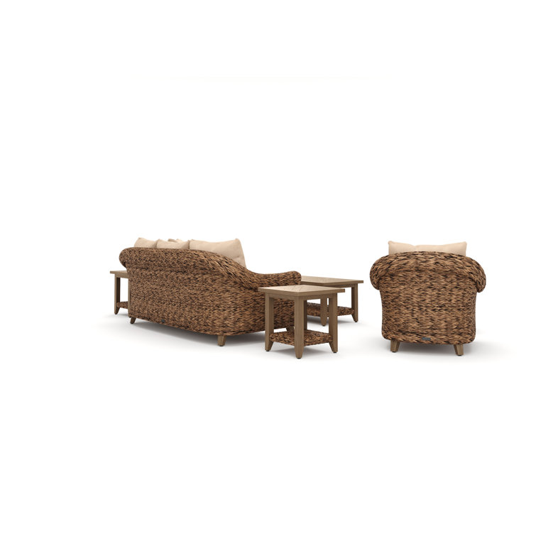 Heritage Brown Wicker 8-Piece Outdoor Seating Set with Cushions