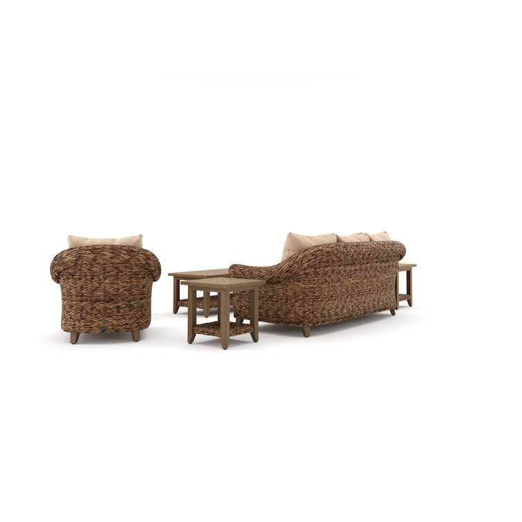 Heritage Brown Wicker 8-Piece Outdoor Seating Set with Cushions