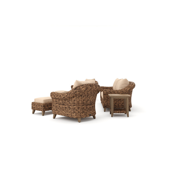 Heritage Brown Wicker 8-Piece Outdoor Seating Set with Cushions