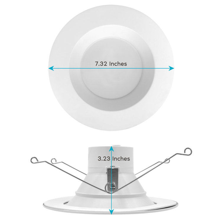 7.32'' White Aluminum LED Retrofit Recessed Lighting Kit