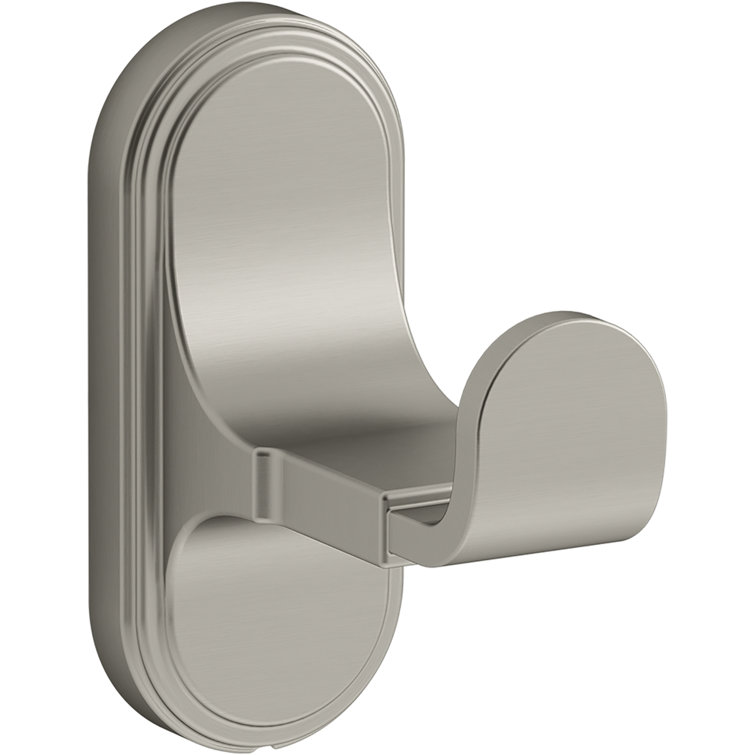 Vibrant Brushed Nickel Industrial Robe Hook