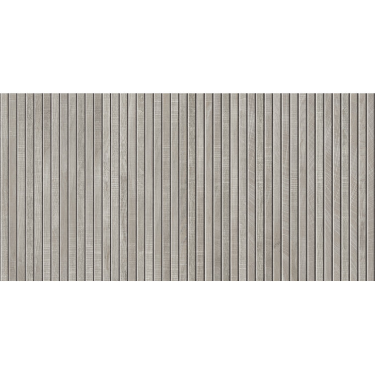 Gray 24x48 Matte Porcelain Wood Look Wall Tile
