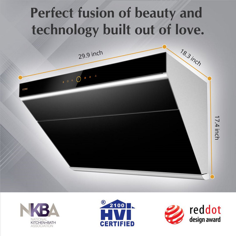 FOTILE 30" Black Stainless Steel Under Cabinet Range Hood