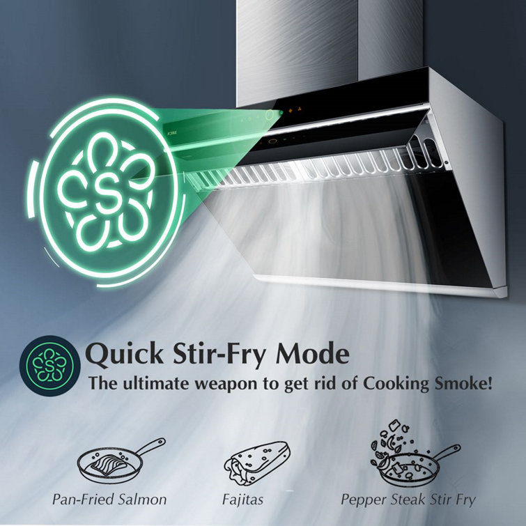 FOTILE 30" Black Stainless Steel Under Cabinet Range Hood