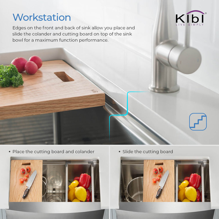 30'' Satin Stainless Steel Farmhouse Single Bowl Kitchen Sink