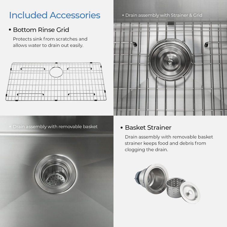 36'' Stainless Steel Farmhouse Apron Single Bowl Kitchen Sink