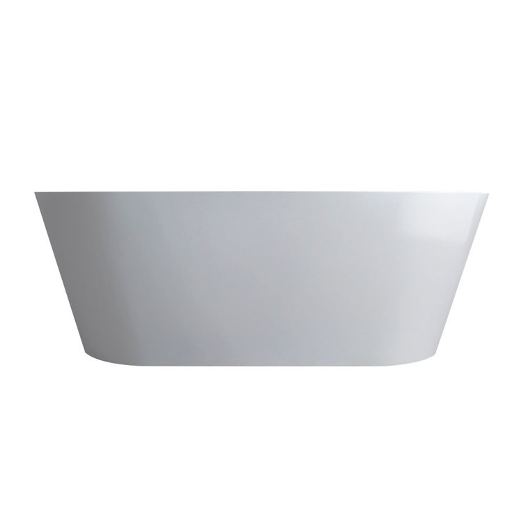 Iris 54" White Acrylic Freestanding Soaking Bathtub