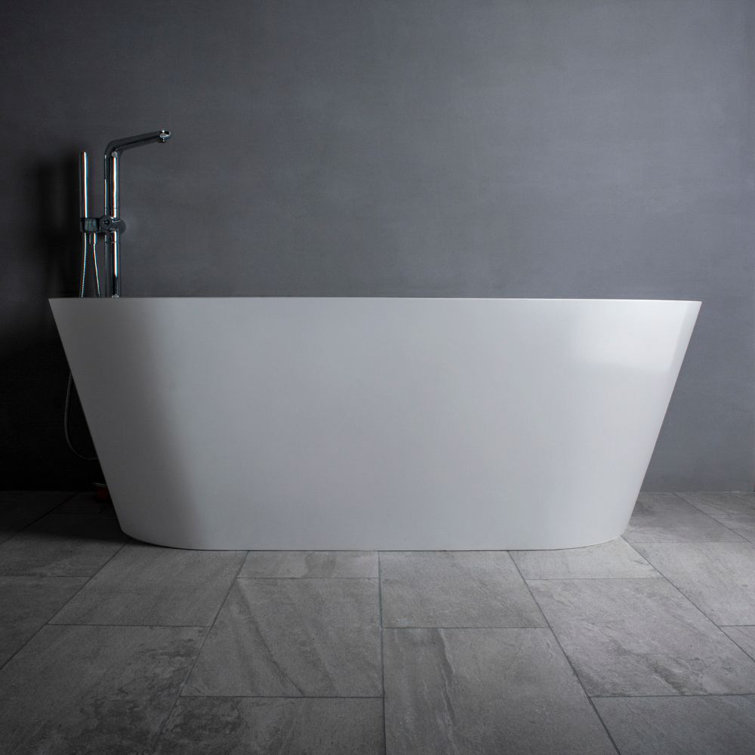 Iris 54" White Acrylic Freestanding Soaking Bathtub