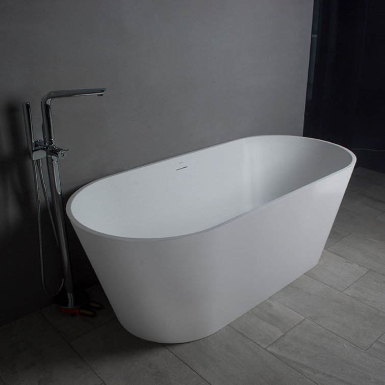 Iris 54" White Acrylic Freestanding Soaking Bathtub