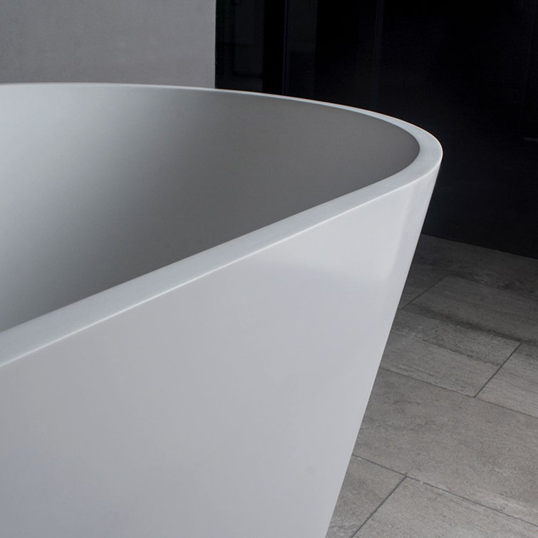 Iris 54" White Acrylic Freestanding Soaking Bathtub
