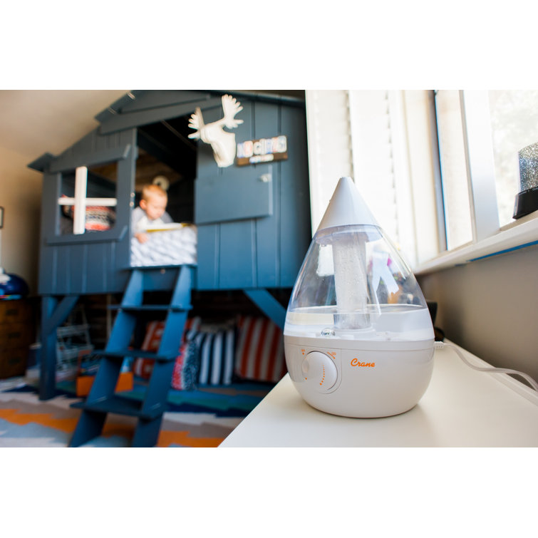 Clear White Ultrasonic Cool Mist Table-Top Humidifier, 1 Gallon