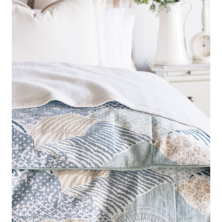 King Size Blue and Beige Reversible Comforter