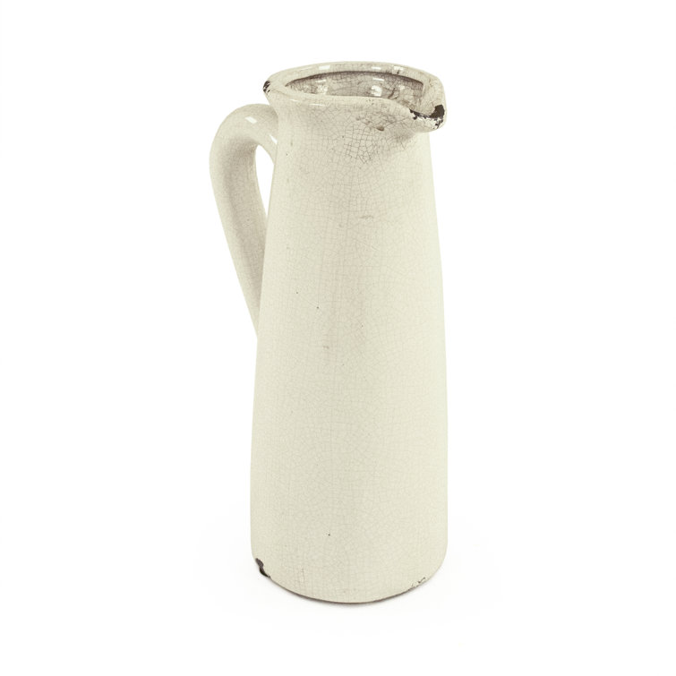 Gilded Gold Ceramic Decorative Pitcher Vase