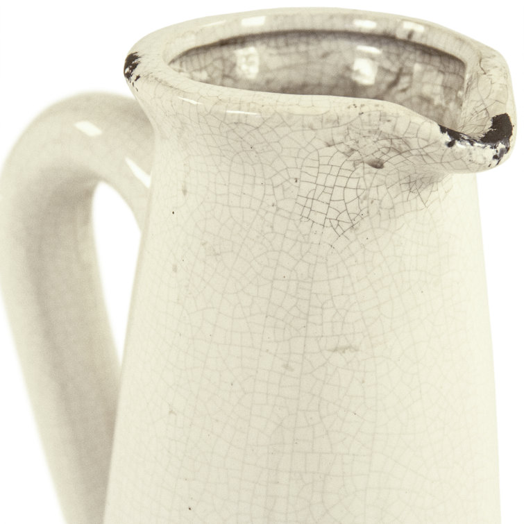 Gilded Gold Ceramic Decorative Pitcher Vase