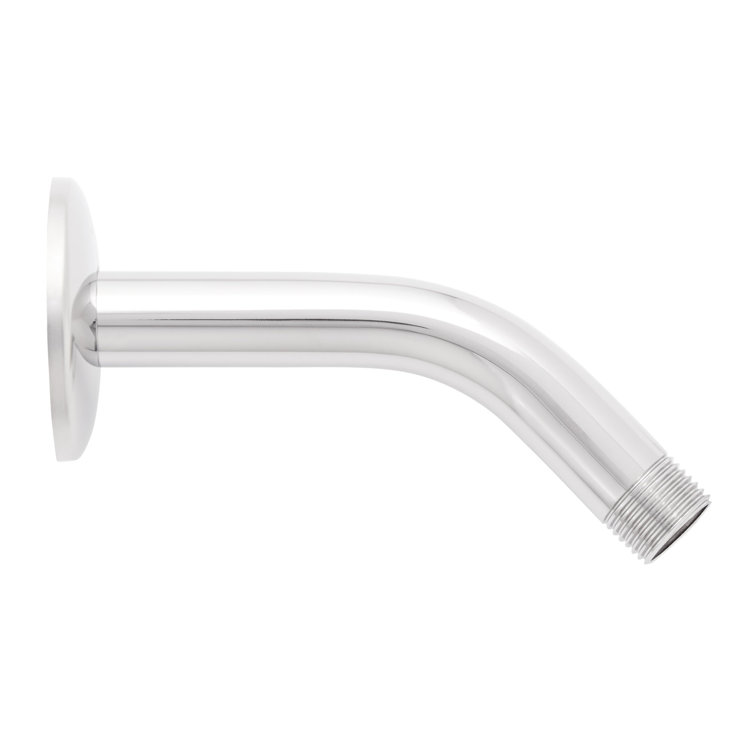 Chrome Wall Mounted Shower Arm with Gentle Curve