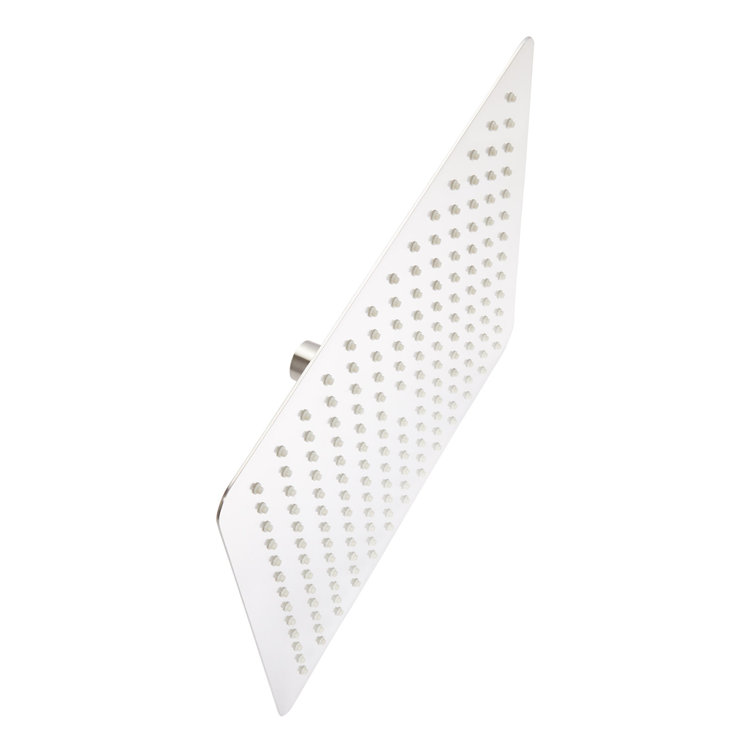 Brushed Nickel Square Rainfall Shower Head 2.5 GPM