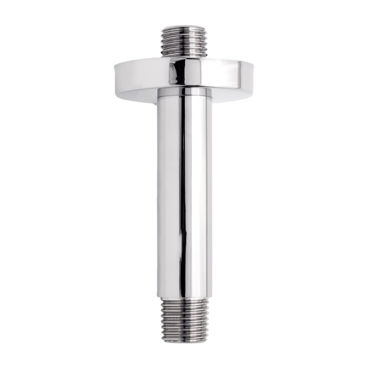 4" Chrome Ceiling-Mount Shower Arm with Escutcheon Plate