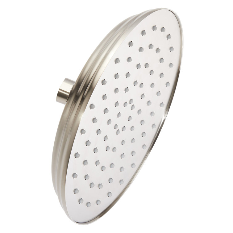 8" Round Brushed Nickel Rainfall Shower Head with Adjustable Height