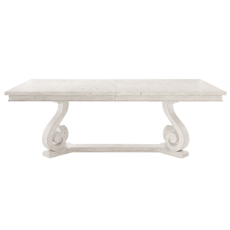 Mirabelle Cream Reclaimed Pine Extendable Dining Table