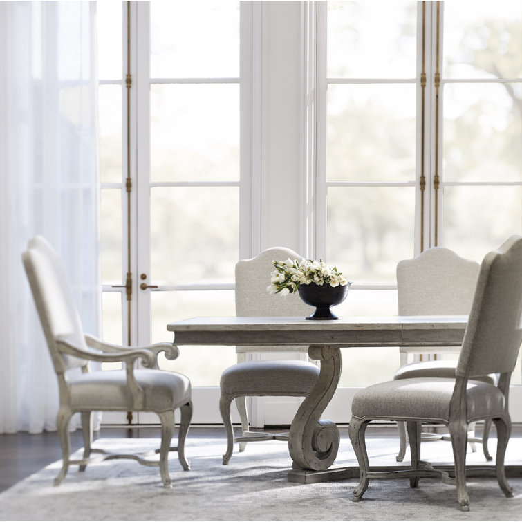 Gray Upholstered Leather Side Chair with Wood Frame