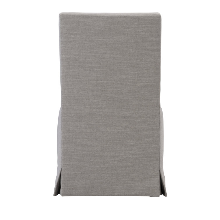 Gray Linen Upholstered Parsons Side Chair