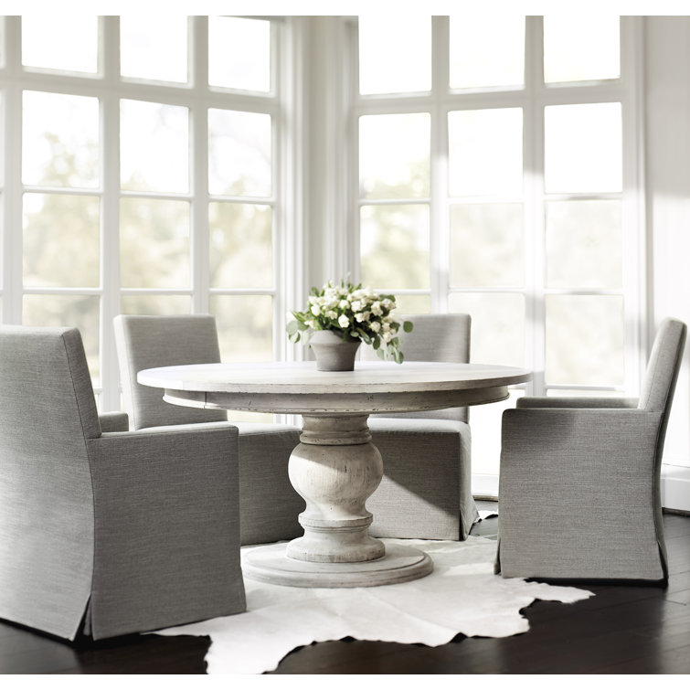 Gray Linen Upholstered Parsons Side Chair