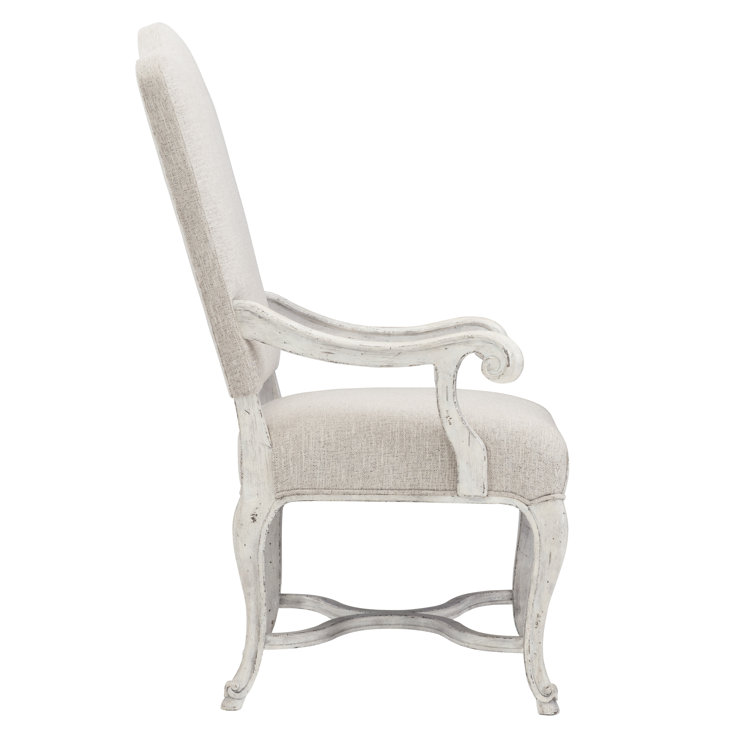 Mirabelle Cream and Gray Handcrafted Upholstered Armchair