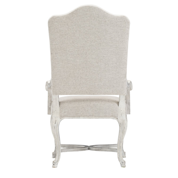 Mirabelle Cream and Gray Handcrafted Upholstered Armchair