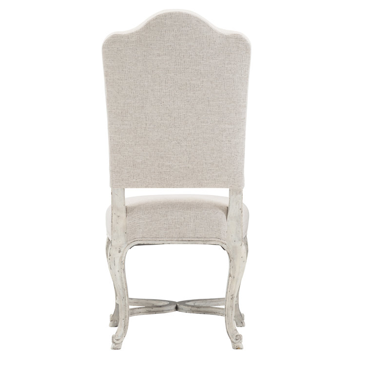 Gray Upholstered Leather Side Chair with Wood Frame