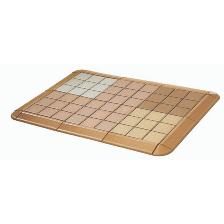 Off-White Plastic Interlocking Deck Tile Kit with Edges