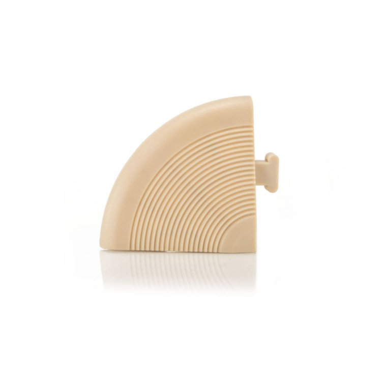 Off-White Plastic Interlocking Deck Tile Kit with Edges