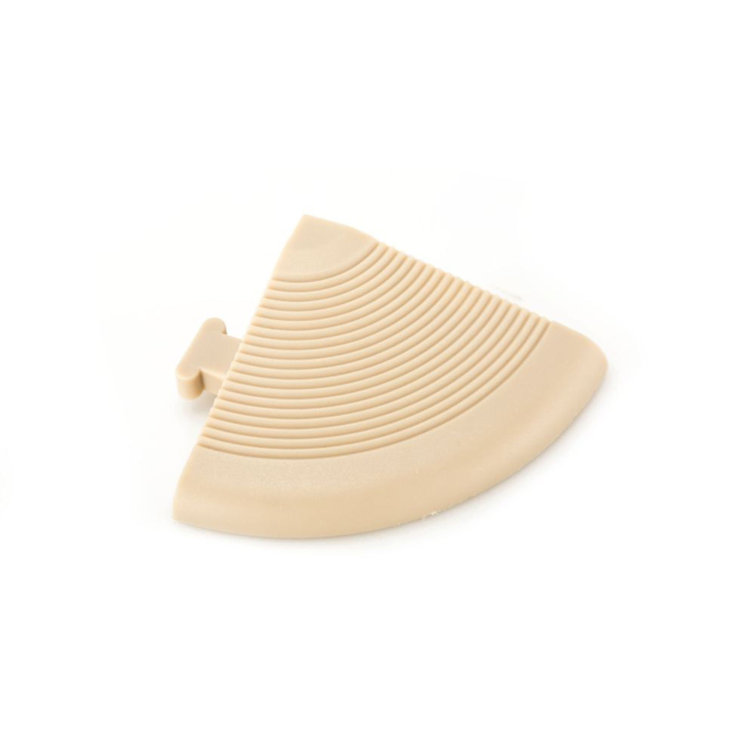 Off-White Plastic Interlocking Deck Tile Kit with Edges