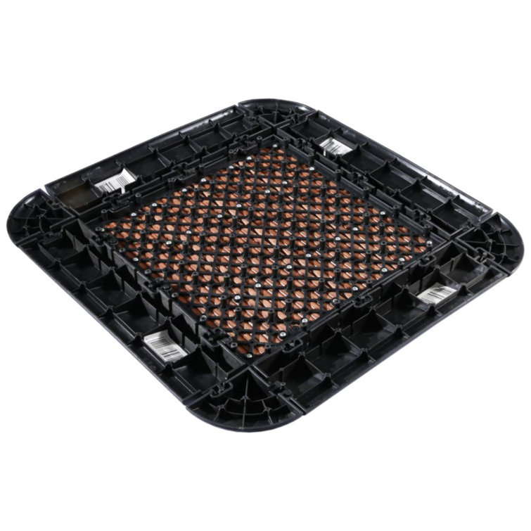 Black and Brown PVC Interlocking Deck Tile Kit