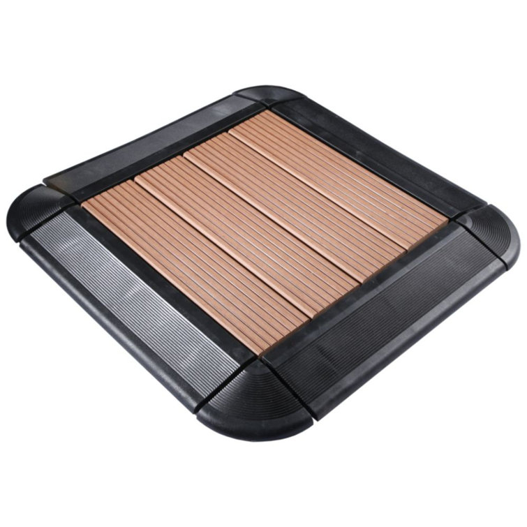 Black and Brown PVC Interlocking Deck Tile Kit