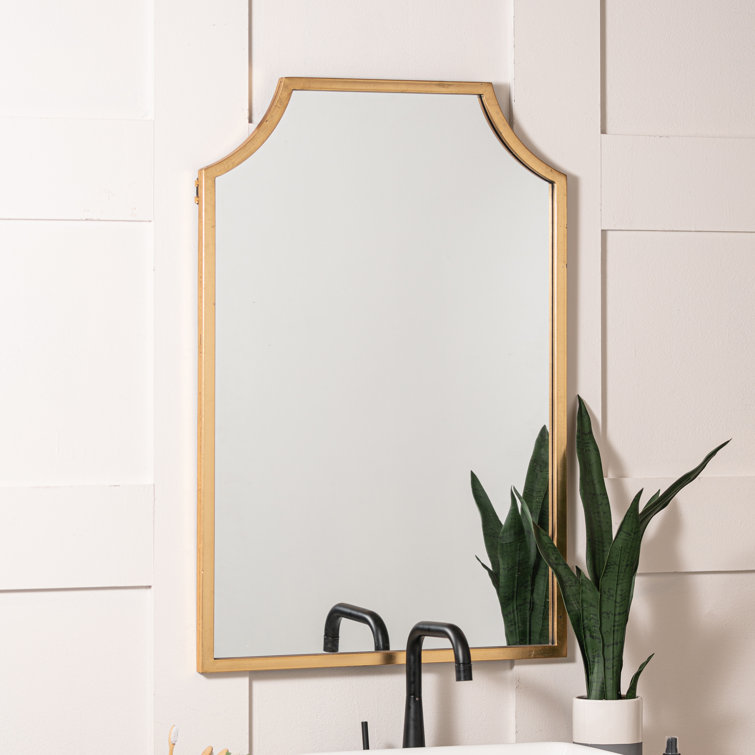 Simone Rectangular Gold Leaf Wall Mirror