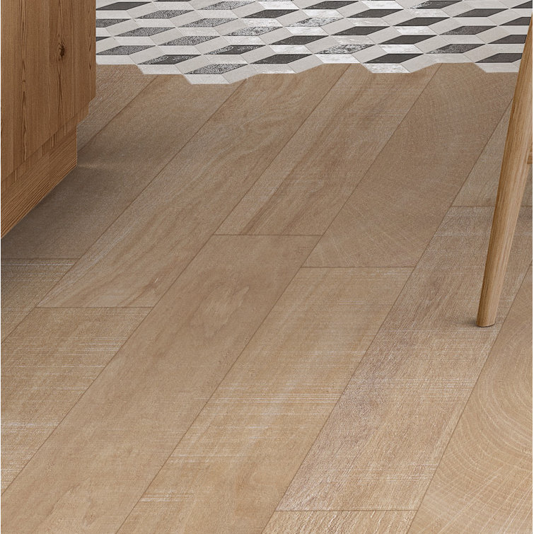 Maple 8" x 48" Matte Porcelain Wood Look Floor and Wall Tile