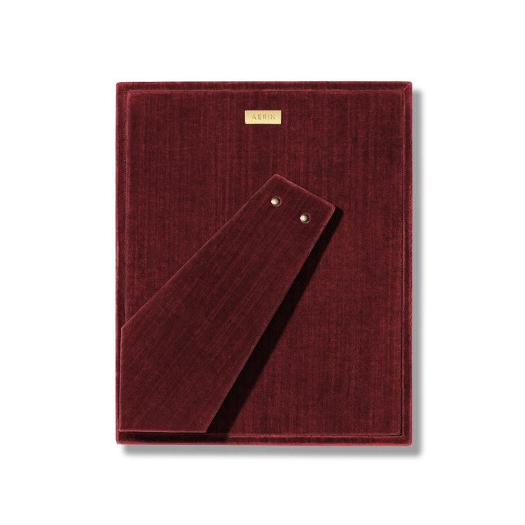 Burgundy Velvet and Gold 4x6 Tabletop Picture Frame