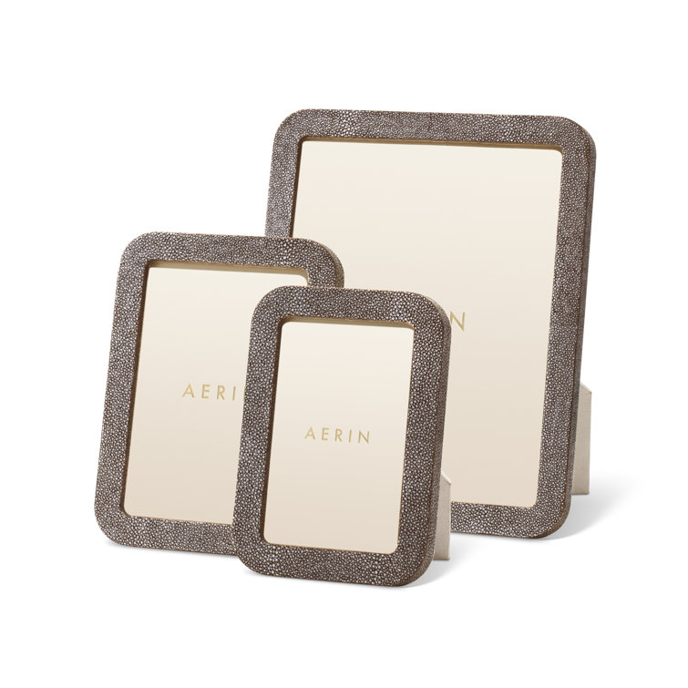Chocolate Leather Rectangle Modern Photo Frame