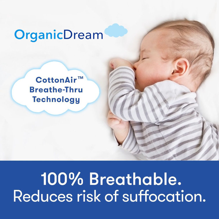 Organic Cotton Lightweight 2-Stage Crib and Toddler Mattress