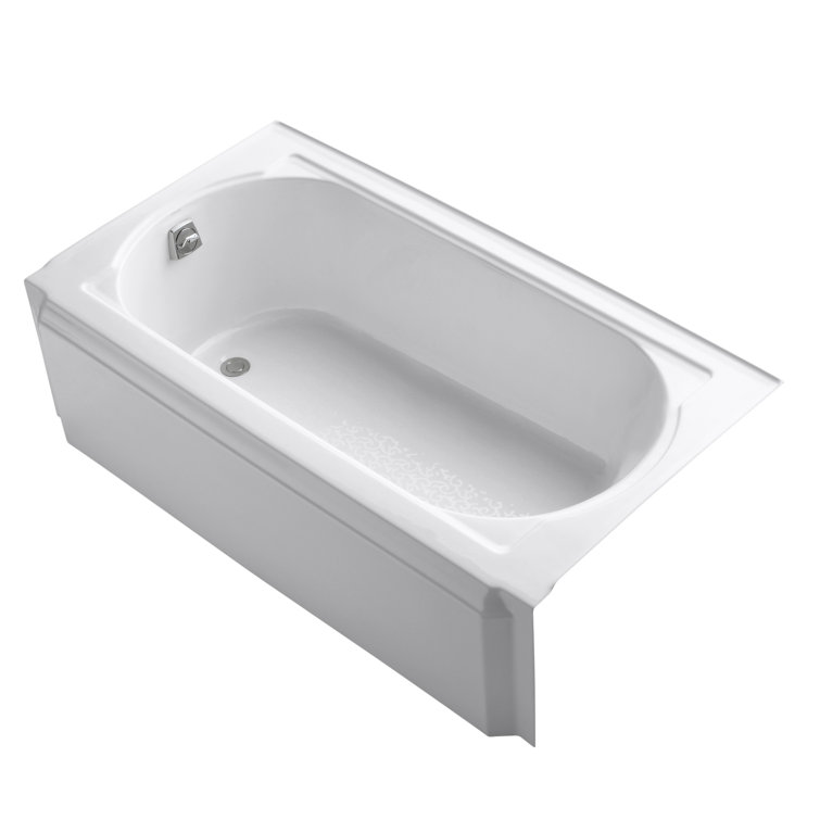 Memoirs White Cast Iron Alcove Soaking Bathtub