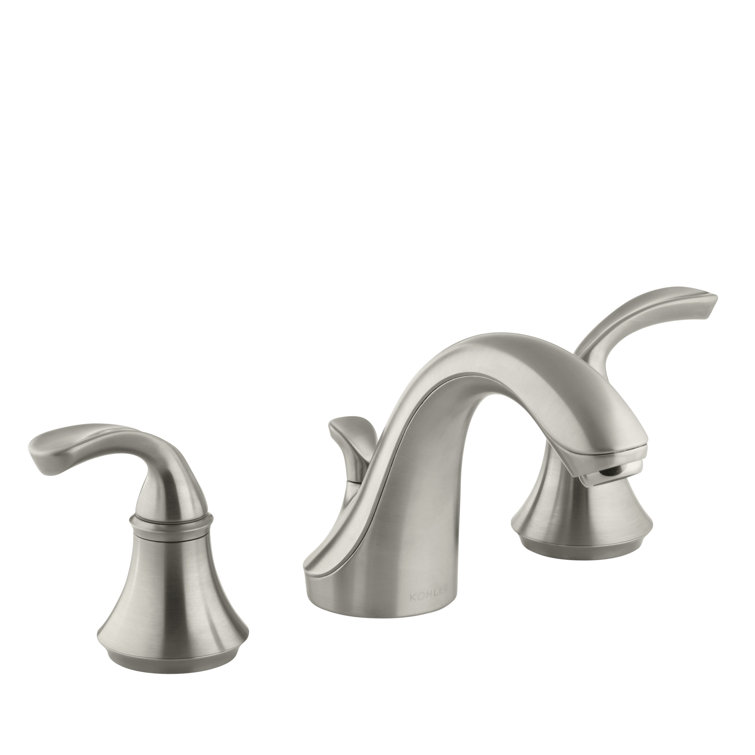 Brushed Nickel 8" Widespread Bathroom Faucet with Lever Handles