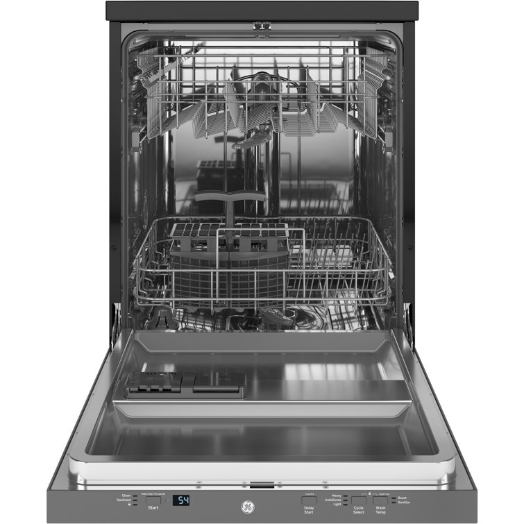 24" Stainless Steel Portable Dishwasher with Sanitize Cycle