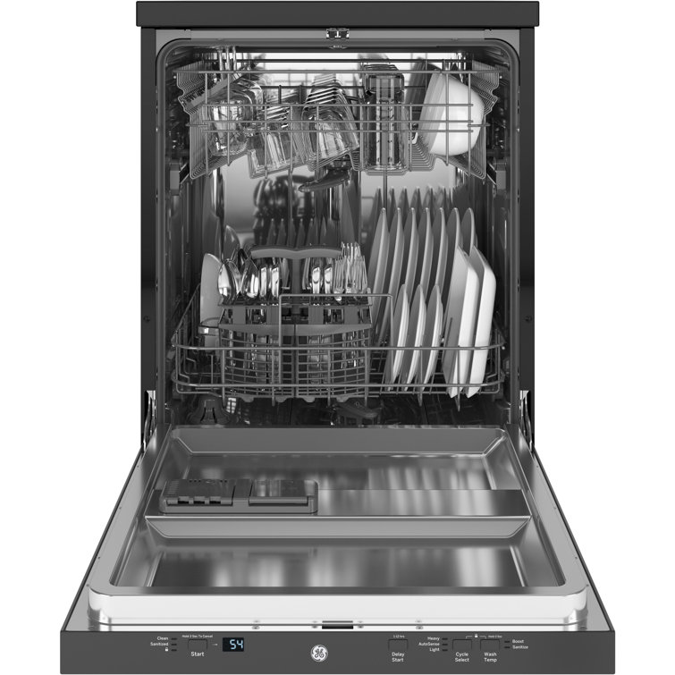 24" Stainless Steel Portable Dishwasher with Sanitize Cycle