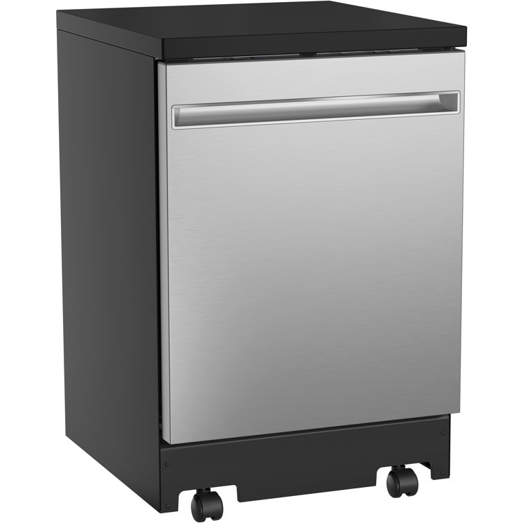 24" Stainless Steel Portable Dishwasher with Sanitize Cycle